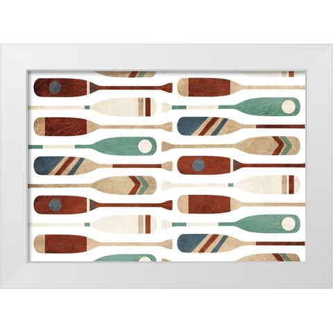 More Oars Turned White Modern Wood Framed Art Print by Villa, Mlli