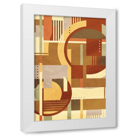 Geo Puzzle Cream White Modern Wood Framed Art Print by Villa, Mlli