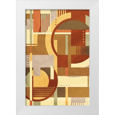 Geo Puzzle Cream White Modern Wood Framed Art Print by Villa, Mlli
