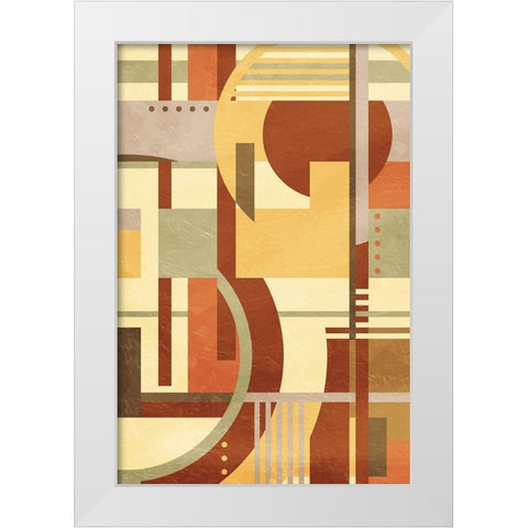 Geo Puzzle Cream Mate White Modern Wood Framed Art Print by Villa, Mlli
