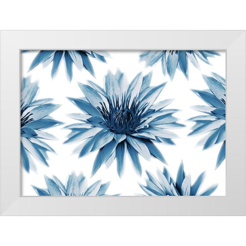 Hypnotizing Flowers White Modern Wood Framed Art Print by Villa, Mlli