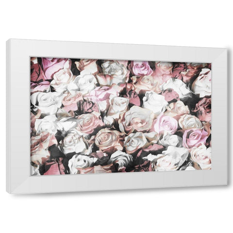 Flowers Together White Modern Wood Framed Art Print by Villa, Mlli