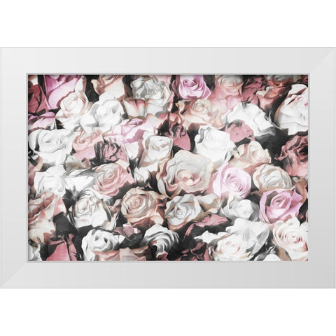 Flowers Together White Modern Wood Framed Art Print by Villa, Mlli