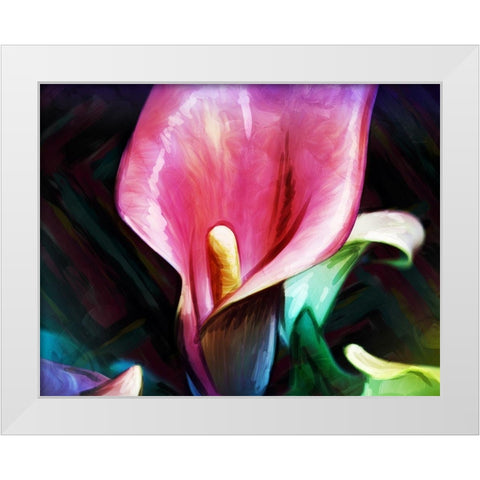Bright Calla Lilies White Modern Wood Framed Art Print by Villa, Mlli
