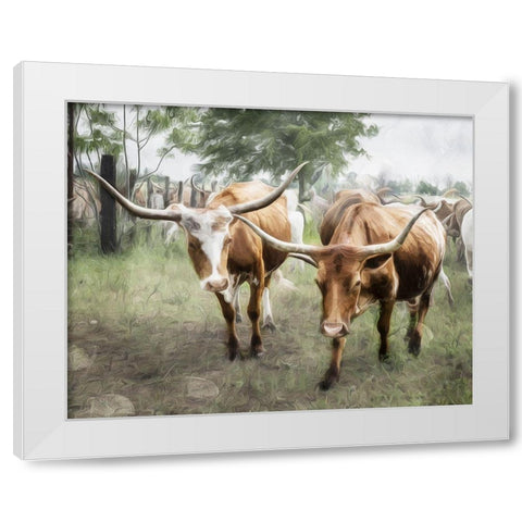 We Roam Together White Modern Wood Framed Art Print by Villa, Milli