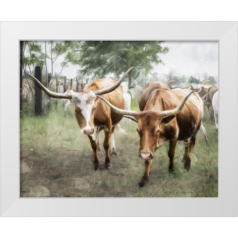 We Roam Together White Modern Wood Framed Art Print by Villa, Milli