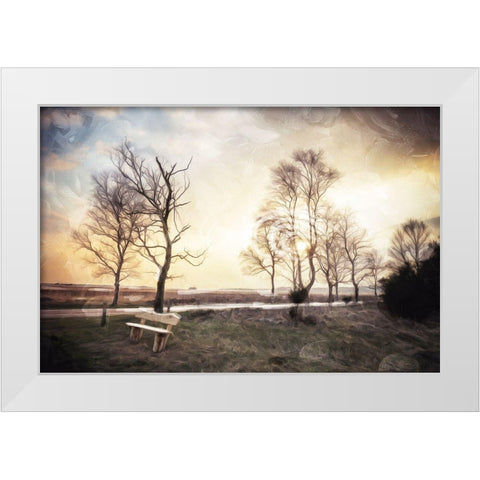 Off The Bench White Modern Wood Framed Art Print by Villa, Milli