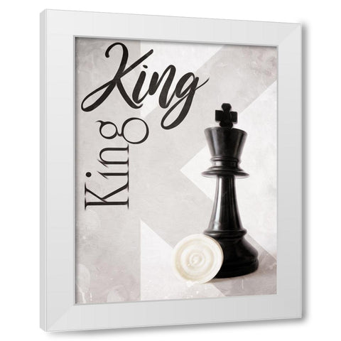 Dont Play The King White Modern Wood Framed Art Print by Villa, Mlli