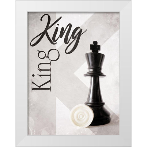 Dont Play The King White Modern Wood Framed Art Print by Villa, Mlli