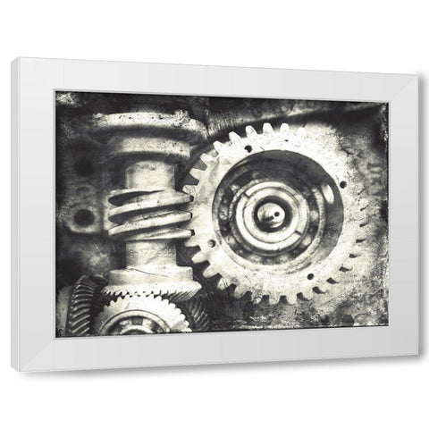 Industrial Close Up White Modern Wood Framed Art Print by Villa, Mlli