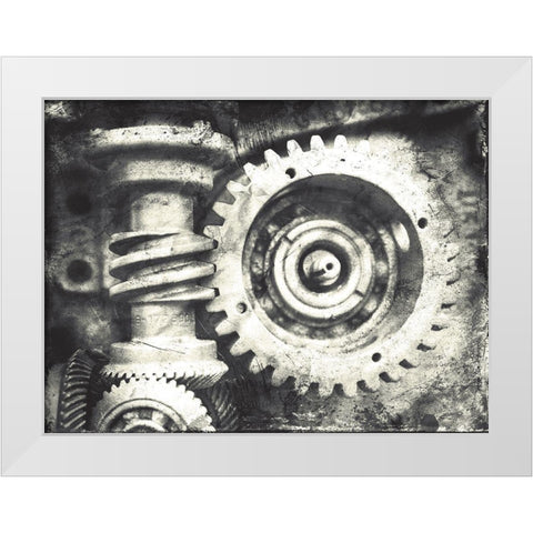 Industrial Close Up White Modern Wood Framed Art Print by Villa, Mlli