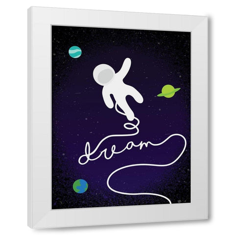 Space Dream White Modern Wood Framed Art Print by Villa, Mlli