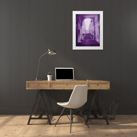 Next Violet Block White Modern Wood Framed Art Print by Villa, Mlli