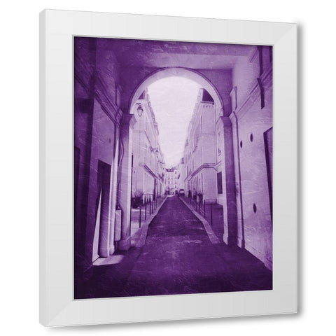 Next Violet Block White Modern Wood Framed Art Print by Villa, Mlli