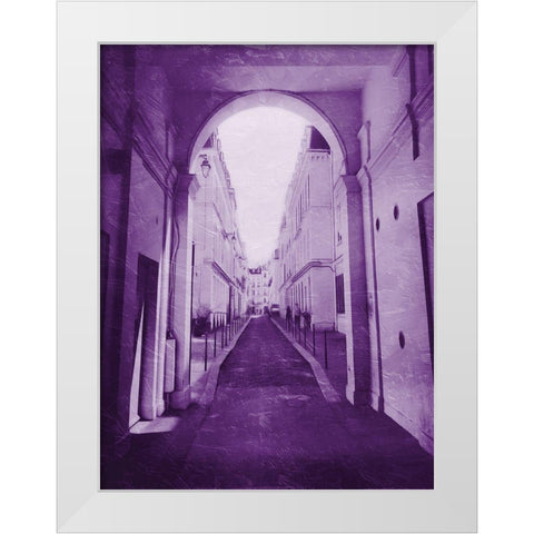 Next Violet Block White Modern Wood Framed Art Print by Villa, Mlli