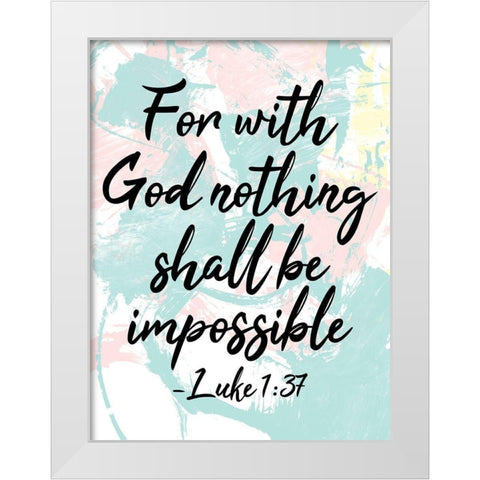 With God White Modern Wood Framed Art Print by Villa, Mlli
