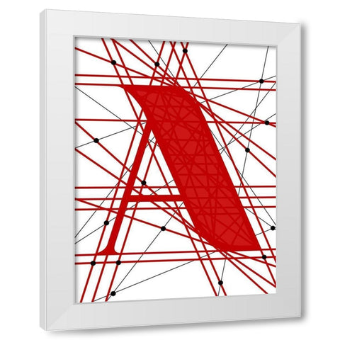 A White Modern Wood Framed Art Print by Villa, Mlli