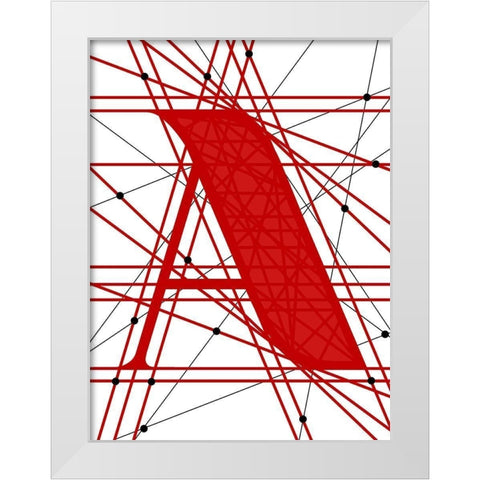 A White Modern Wood Framed Art Print by Villa, Mlli