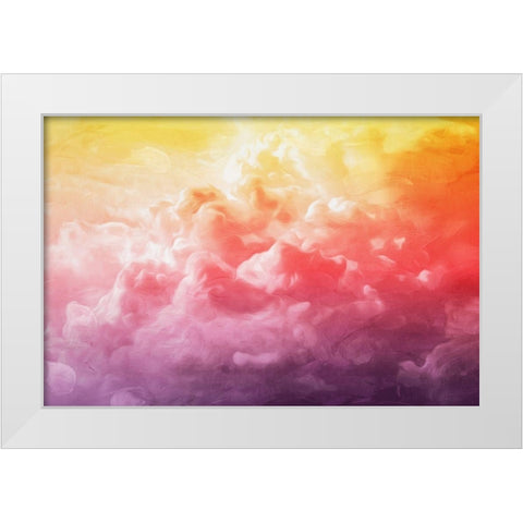 Sky Gradient White Modern Wood Framed Art Print by Villa, Mlli