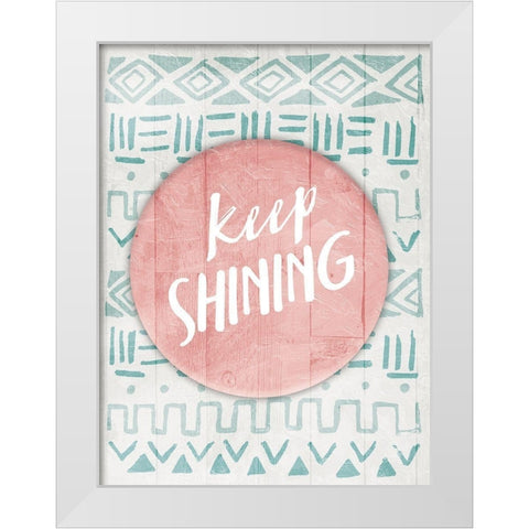 Keep Shining White Modern Wood Framed Art Print by Villa, Mlli