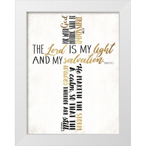 Three Quote Cross White Modern Wood Framed Art Print by Villa, Mlli