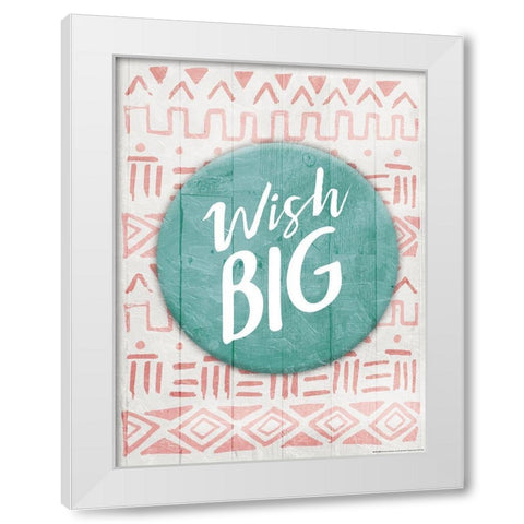 Wish Big Reverse White Modern Wood Framed Art Print by Villa, Mlli