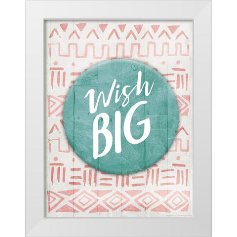 Wish Big Reverse White Modern Wood Framed Art Print by Villa, Mlli