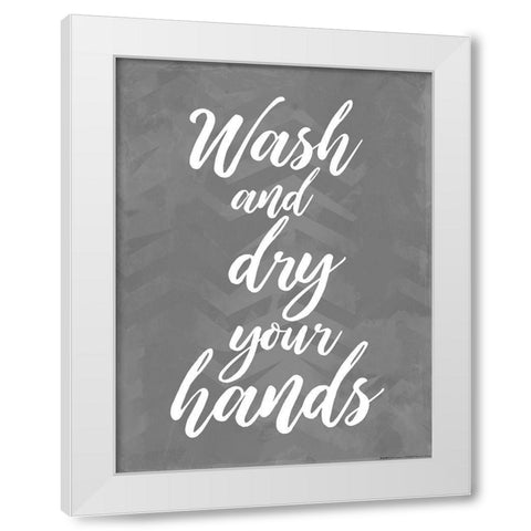 Wash And Dry White Modern Wood Framed Art Print by Villa, Mlli