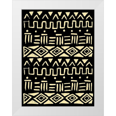 Wood Tribe Cream White Modern Wood Framed Art Print by Villa, Mlli