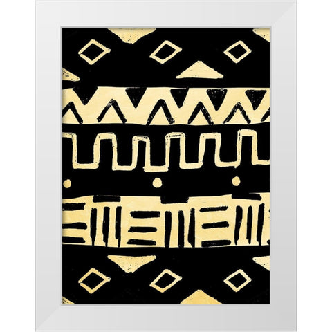 Tribal Meeting Cream White Modern Wood Framed Art Print by Villa, Mlli