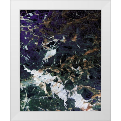 Dark Smog Abstract White Modern Wood Framed Art Print by Villa, Mlli