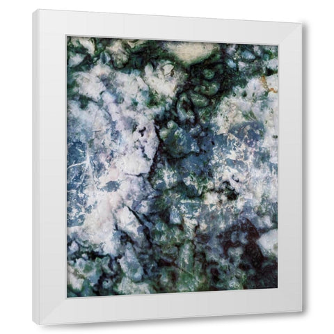 Light Blue Smog Abstract White Modern Wood Framed Art Print by Villa, Mlli