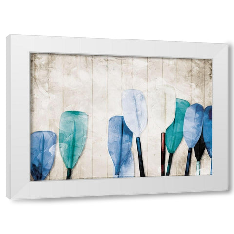 Paddles Against the Wall White Modern Wood Framed Art Print by Villa, Mlli