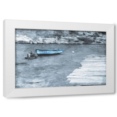 Blue Rest At Sea White Modern Wood Framed Art Print by Villa, Mlli