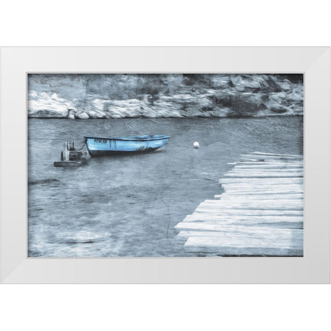 Blue Rest At Sea White Modern Wood Framed Art Print by Villa, Mlli