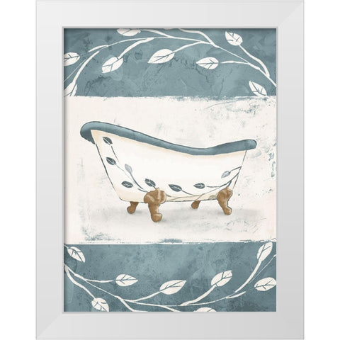 Floral Bath White Modern Wood Framed Art Print by Villa, Mlli