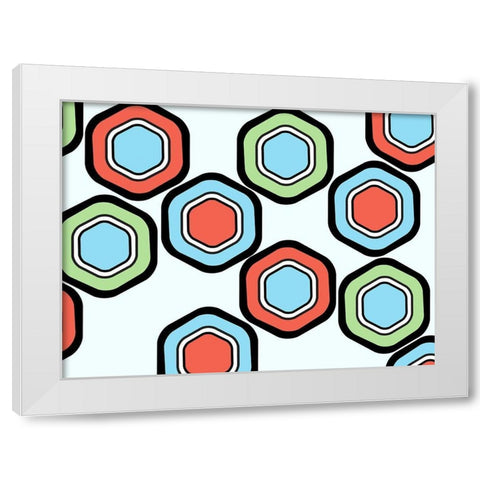 Colorful Honey White Modern Wood Framed Art Print by Villa, Mlli