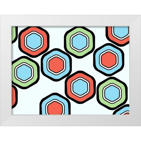 Colorful Honey White Modern Wood Framed Art Print by Villa, Mlli