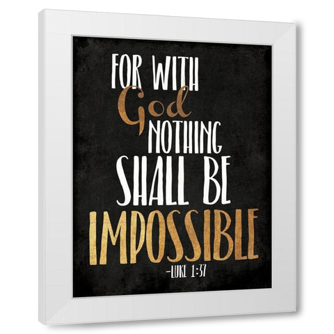 Be Impossible White Modern Wood Framed Art Print by Villa, Mlli