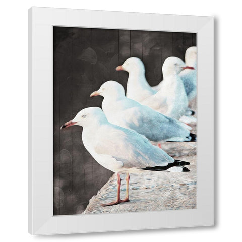 On The Coast White Modern Wood Framed Art Print by Villa, Mlli