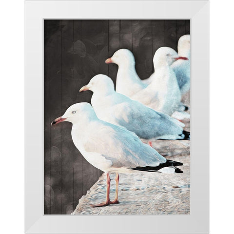 On The Coast White Modern Wood Framed Art Print by Villa, Mlli