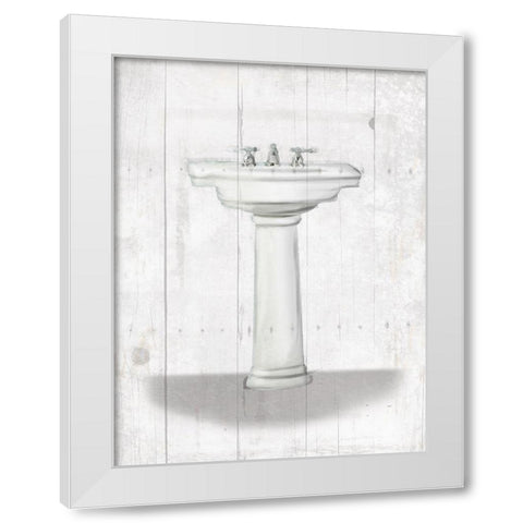 Simple Sink White Modern Wood Framed Art Print by Villa, Mlli