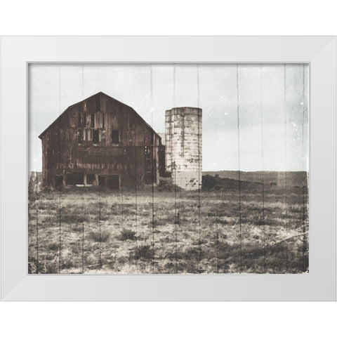 Old Farm White Modern Wood Framed Art Print by Villa, Mlli