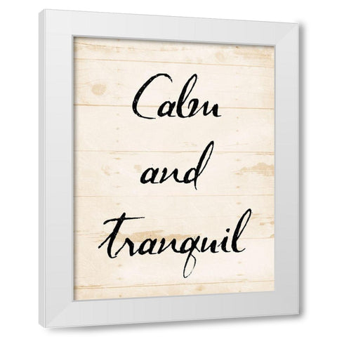 Calm White Modern Wood Framed Art Print by Villa, Mlli