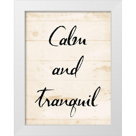 Calm White Modern Wood Framed Art Print by Villa, Mlli