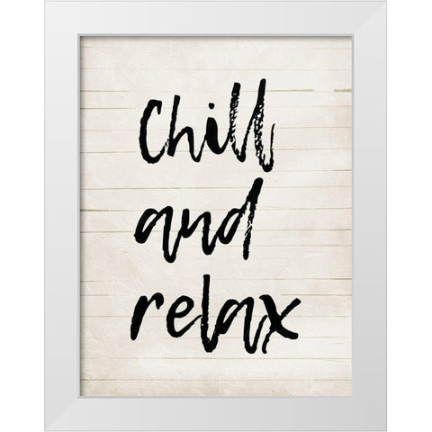 Chill White Modern Wood Framed Art Print by Villa, Mlli