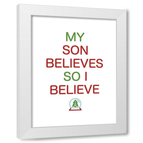 Son Believes Colors White Modern Wood Framed Art Print by Villa, Mlli