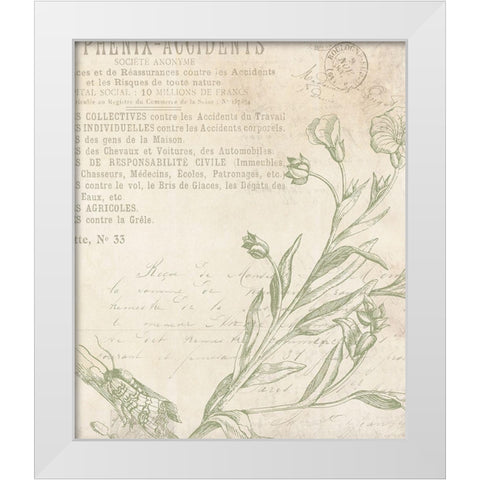Lightened Vintage Two White Modern Wood Framed Art Print by Villa, Mlli