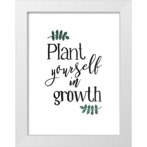Plant Growth White Modern Wood Framed Art Print by Villa, Mlli