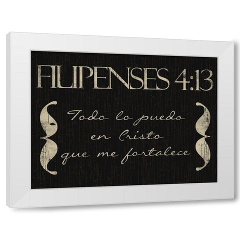 Filipenses Todo White Modern Wood Framed Art Print by Villa, Mlli